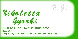 nikoletta gyorki business card